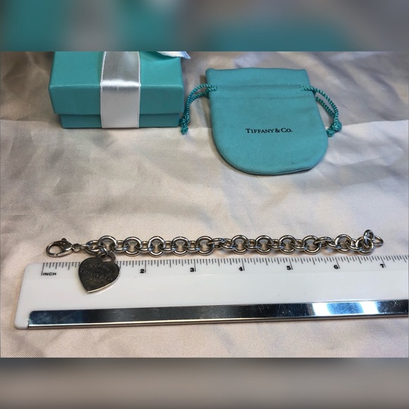 Tiffany RTT Heart Tag Bracelet 925 EUC - Picture 13 of 15